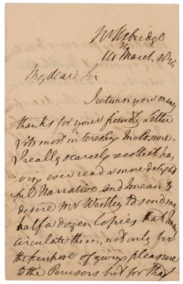 Lot #235 William Wilberforce Autograph Letter Signed - Image 1