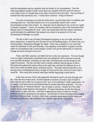 Lot #159 Apple: Ronald Wayne Signed Limited Edition Typed Manuscript - Image 6