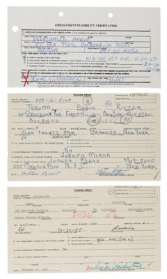 Lot #782 Hollywood (6) Signed Employment Documents - Image 1