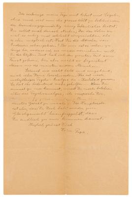 Lot #149 Albert Einstein Autograph Letter Signed to Son on Psychiatric Care, the USA, and Literature - Image 1
