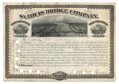 Lot #212 J. Pierpont Morgan Signed Stock Certificate - Image 1