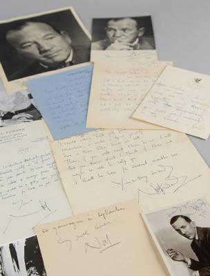 Lot #370 Noel Coward Mini Archive of (6) ALSs and (5) Signed Photographs - Image 1