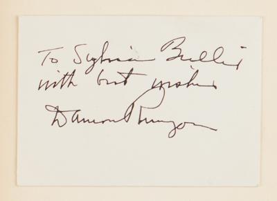 Lot #475 Damon Runyon Signed Book - Image 2