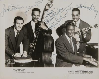 Lot #571 Nat King Cole and Trio Signed Photograph - Image 1