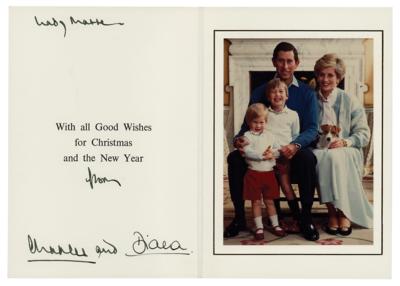 Lot #130 Princess Diana and King Charles III Signed Christmas Card - Image 1