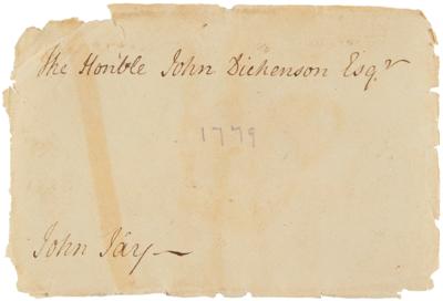 Lot #186 John Jay Signed Free Frank - Image 1