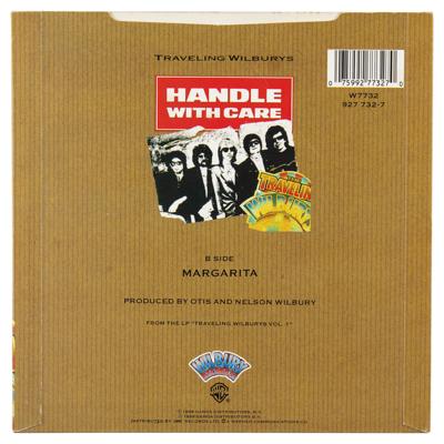 Lot #524 Beatles: George Harrison Signed Traveling Wilburys 45 RPM Record - Image 2