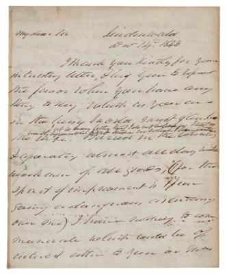 Lot #113 Martin Van Buren Autograph Letter Signed with Free Frank - Image 1
