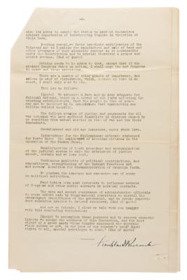 Lot #41 Franklin D. Roosevelt Signed Presidential
