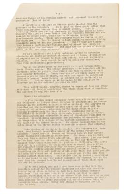 Lot #41 Franklin D. Roosevelt Signed Presidential Campaign Speech (1932) - Image 5