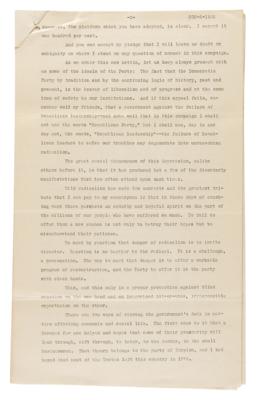 Lot #40 Franklin D. Roosevelt Signed Presidential Nomination Acceptance Speech (1932): 