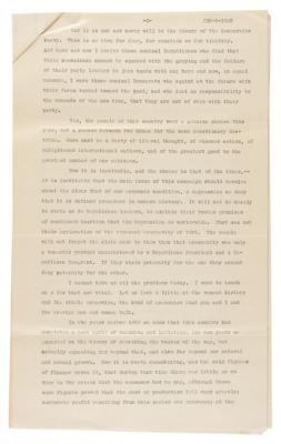 Lot #40 Franklin D. Roosevelt Signed Presidential Nomination Acceptance Speech (1932): 