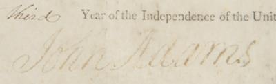 Lot #5 John Adams Document Signed as President for Infantry Lieutenant for the 'Quasi-War' with France - Image 3