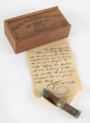 Lot #154 Transatlantic Telegraph Cable Relic by Tiffany's Cable Relic - Image 1