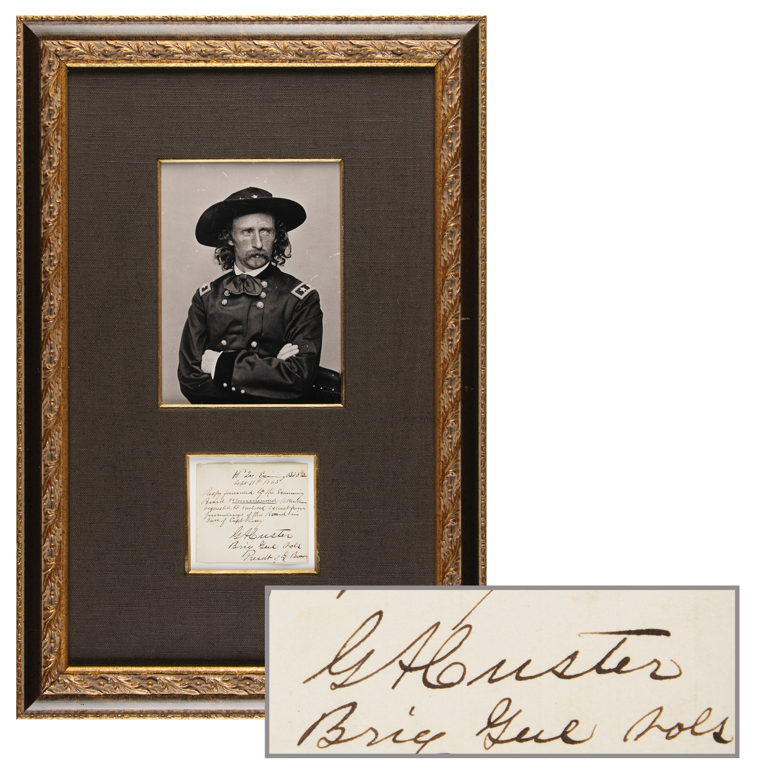 Lot #245 George A. Custer Civil War-Dated Autograph Endorsement Signed on Deserting Irish Captain - Image 1