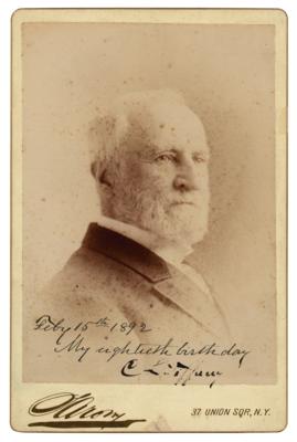Lot #145 Charles L. Tiffany Signed Photograph From