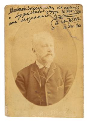 Lot #516 Pyotr Ilyich Tchaikovsky Signed Photograph (One Day After Premiere of The Queen of Spades) - Image 1