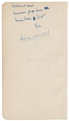 Lot #46 John F. Kennedy Signed Handwritten Notes Mentioning Dwight D. Eisenhower and Hamburg - Image 1