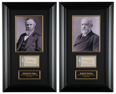 Lot #97 Presidents (4) Signatures ? Grover Cleveland, Benjamin Harrison, Rutherford B. Hayes, and Herbert Hoover - Image 1