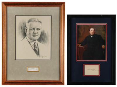 Lot #97 Presidents (4) Signatures ? Grover Cleveland, Benjamin Harrison, Rutherford B. Hayes, and Herbert Hoover - Image 2
