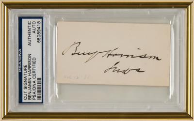 Lot #97 Presidents (4) Signatures ? Grover Cleveland, Benjamin Harrison, Rutherford B. Hayes, and Herbert Hoover - Image 4