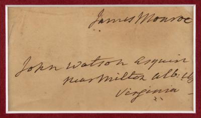 Lot #87 James Monroe Signed Free Frank - Image 2