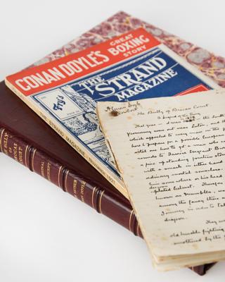 Lot #376 Arthur Conan Doyle Twice-Signed Autograph Manuscript for 