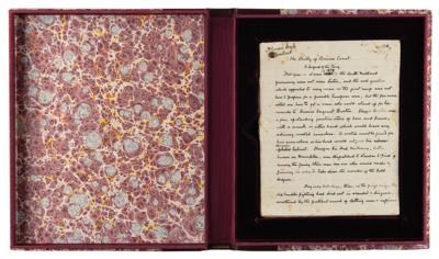 Lot #376 Arthur Conan Doyle Twice-Signed Autograph Manuscript for 