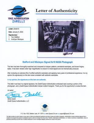 Lot #447 Tom Stafford and Andriyan Nikolayev Signed Photograph - Image 3