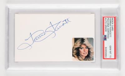 Lot #865 Farrah Fawcett Signature - PSA GEM MT 10