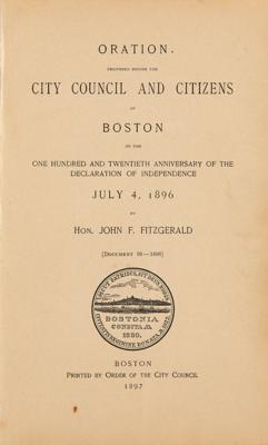 Lot #206 John F. Fitzgerald Signed Book - Image 4