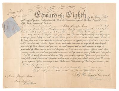 Lot #231 King Edward VIII Document Signed - Image 1