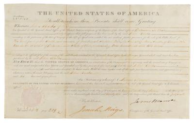 Lot #81 James Monroe Document Signed as President - Image 1