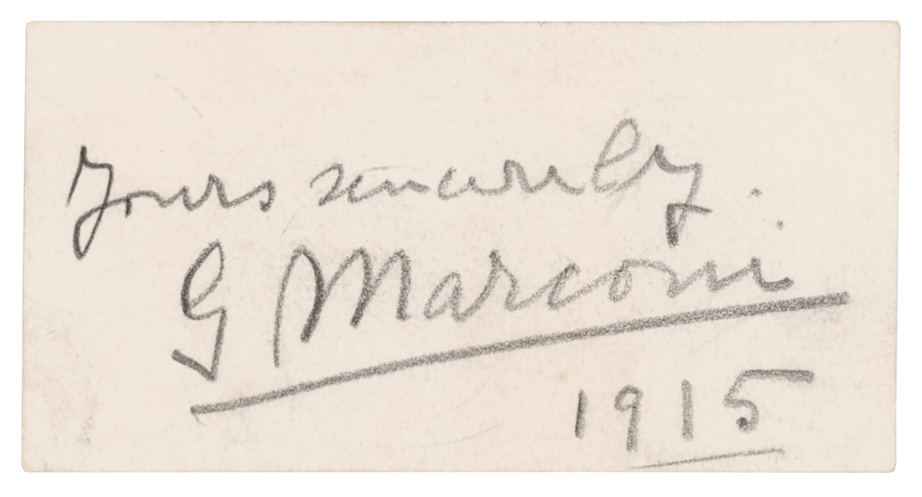 Lot #241 Guglielmo Marconi Signature - Image 1