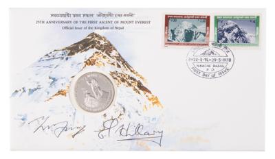 Lot #217 Edmund Hillary and Tenzing Norgay Signed Commemorative Cover - Image 1