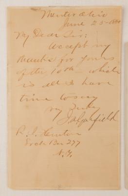 Lot #55 James A. Garfield Letter Signed as Republican Nominee - Image 2