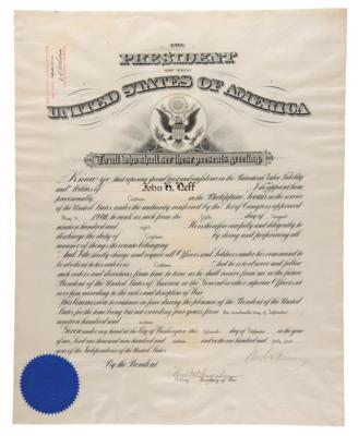 Lot #108 Woodrow Wilson Document Signed as President Appointing a Captain in the Philippine Scouts - Image 1