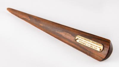 Lot #347 Horatio Nelson: HMS Victory Wooden Artifact Letter Opener - Image 1
