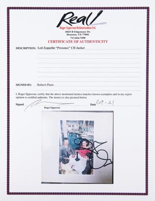Lot #723 Led Zeppelin: Plant and Page Signed CD Jacket and Booklet - Image 2