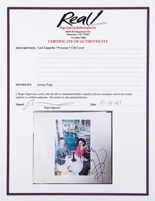Lot #723 Led Zeppelin: Plant and Page Signed CD Jacket and Booklet - Image 3