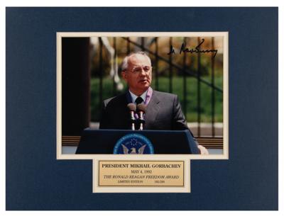 Lot #210 Mikhail Gorbachev Signed Photograph - Image 1