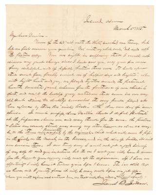 Lot #322 Confederate Prisoner of War: Lt. James B. Jordan Letter (1865) - Image 1
