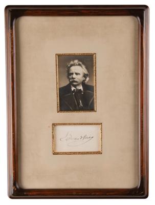 Lot #637 Edvard Grieg Signature - Image 1