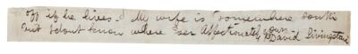 Lot #240 David Livingstone Signature - Image 1