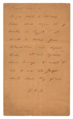 Lot #180 Richard Francis Burton Autograph Letter Signed - Image 1