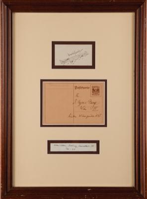 Lot #584 Second Viennese School: Arnold Schoenberg Autograph Musical Quotation Signed with (2) Signed Items from Alban Berg and Anton Webern - Image 1