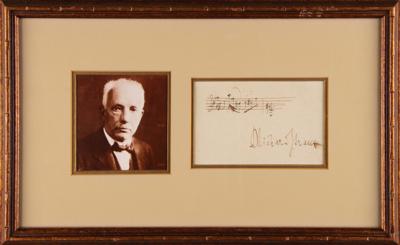Lot #587 Richard Strauss Autograph Musical Quotation Signed - Image 1