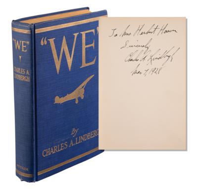 Lot #363 Charles Lindbergh Signed Book to Mrs. Herbert Hoover (From Hoover's Personal Collection) - Image 1
