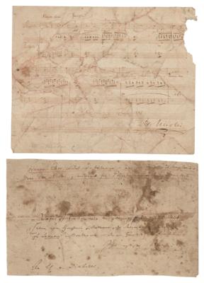 Lot #647 Otto Nicolai (2) Signed Musical Manuscripts - Image 1