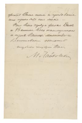 Lot #672 Modest Ilyich Tchaikovsky Autograph Letter Signed - Image 2